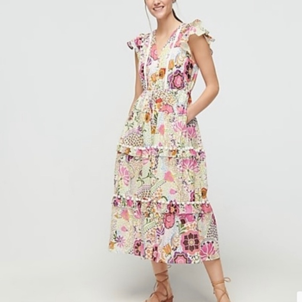 J. Crew Dress,  Pom-Pom Ratti Retro, Size 2